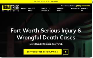 Trial Tribe Injury Lawyers Fort Worth website