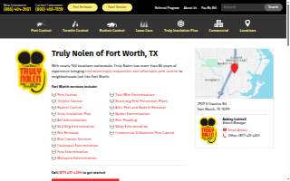 Truly Nolen Pest & Termite Control of Fort Worth website