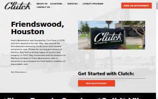 Clutch Automotive of Friendswood website