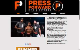 PRESS Forward MMA & Fitness website