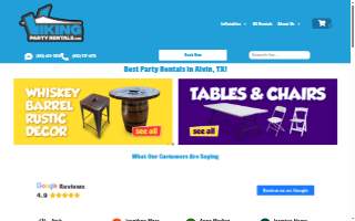 Viking Party Rentals of Alvin website