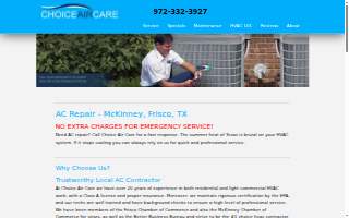 Choice Air Care website