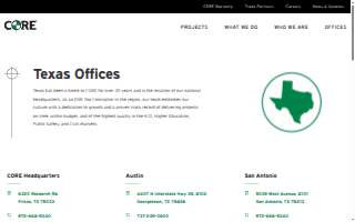 CORE Construction website