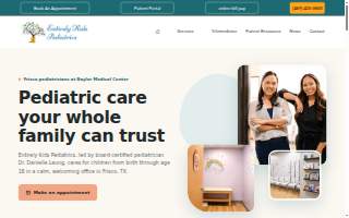 Entirely Kids Pediatrics Frisco website
