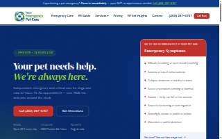 Frisco Emergency Pet Care website