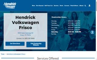 Hendrick Volkswagen Frisco website