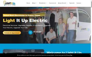 Light It Up Electric of Frisco website