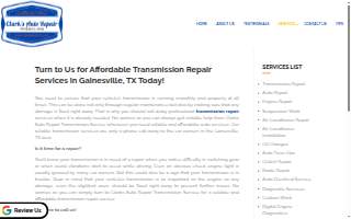 Clarks Auto Repair Transmission Service website