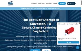 Galveston Climate Storage website