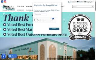 StarFine Furniture & Mattress of Galveston website
