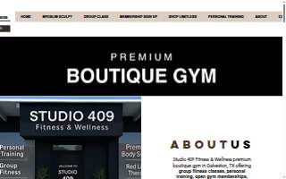 STUDIO 409 Fitness & Wellness website