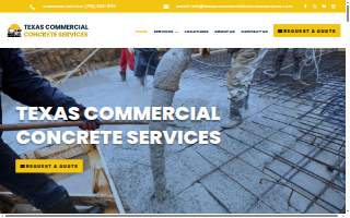 Texas Commercial Concrete Services website