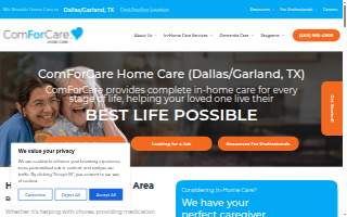 ComForCare Home Care (Dallas/Garland TX) website