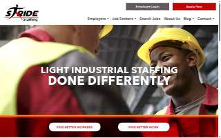 Stride Staffing website