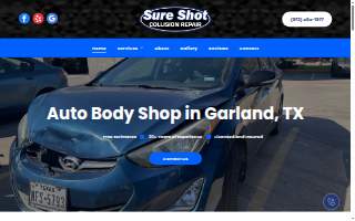 Sure Shot Collision Repair website