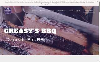 Creasy's BBQ website