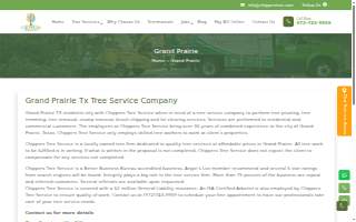 Chippers Tree Service of Grand Prairie website