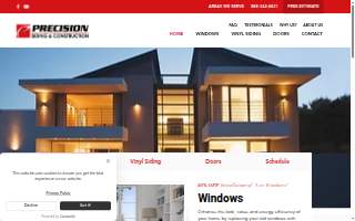 Precision Siding & Construction website