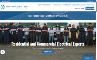 Valle Electrical Inc. website
