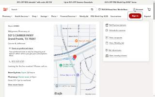 Walgreens Pharmacy website