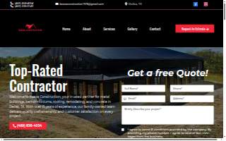 Baeza Construction website