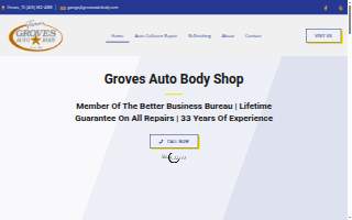 Groves Auto Body Shop website