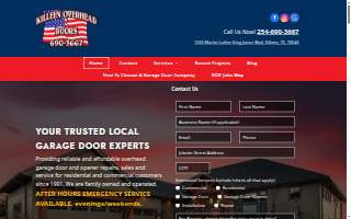 Killeen Overhead Doors Inc website