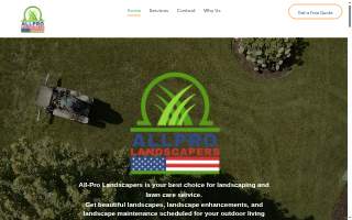 All Pro Landscapers website