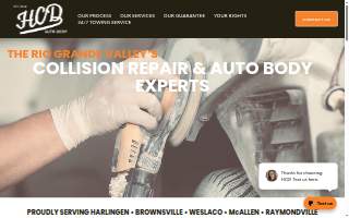 HCD Auto Body website