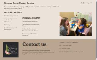Blooming Cactus Therapy Services website