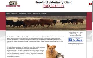 Hereford Veterinary Clinic website