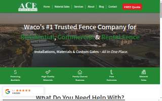 ACE Fence & Supply website