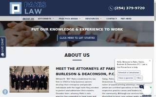 Pakis, Giotes, Burleson & Deaconson, P.C. website