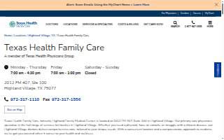 Highland Family Medical Center website