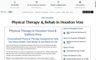 APEX Physical Rehabilitation & Wellness-Houston-Voss website