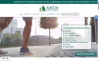 Arch Foot & Ankle (Dr. Sunita Lakhani's Office) of Houston website