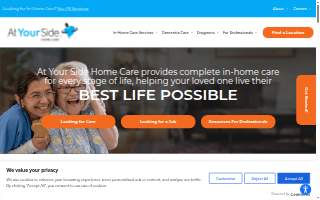 At Your Side Home Care website
