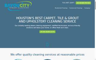 Bayou City Steam Cleaning website