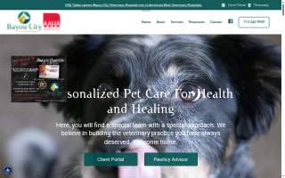 Bayou City Veterinary Hospital website