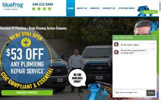 bluefrog Plumbing + Drain of Northwest Houston website