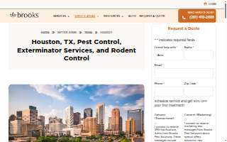 Brooks Pest Solutions of Houston website