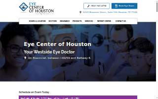 Eye Center of Houston website
