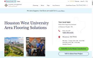 Floor Coverings International of West University website