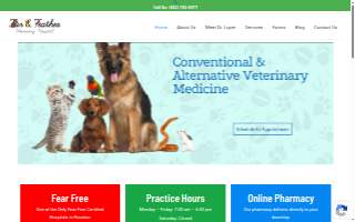 Fur & Feather Veterinary Hospital website