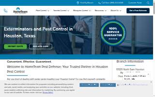 HomeTeam Pest Defense of Houston website