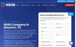 Houk Air Conditioning Houston website