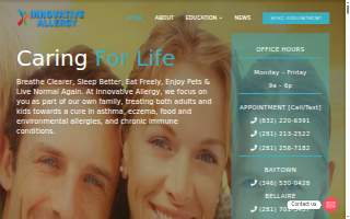 Innovative Allergy of Houston website
