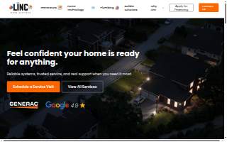 Linc Home Services website
