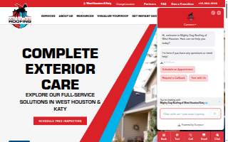 Mighty Dog Roofing of West Houston and Katy website