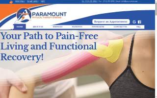 Paramount Physical Therapy & Rehab website